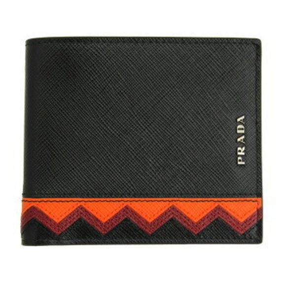 Prada Bifold Wallet Billfold Black SAFFIANO Nero Black - Picture 1 of 4